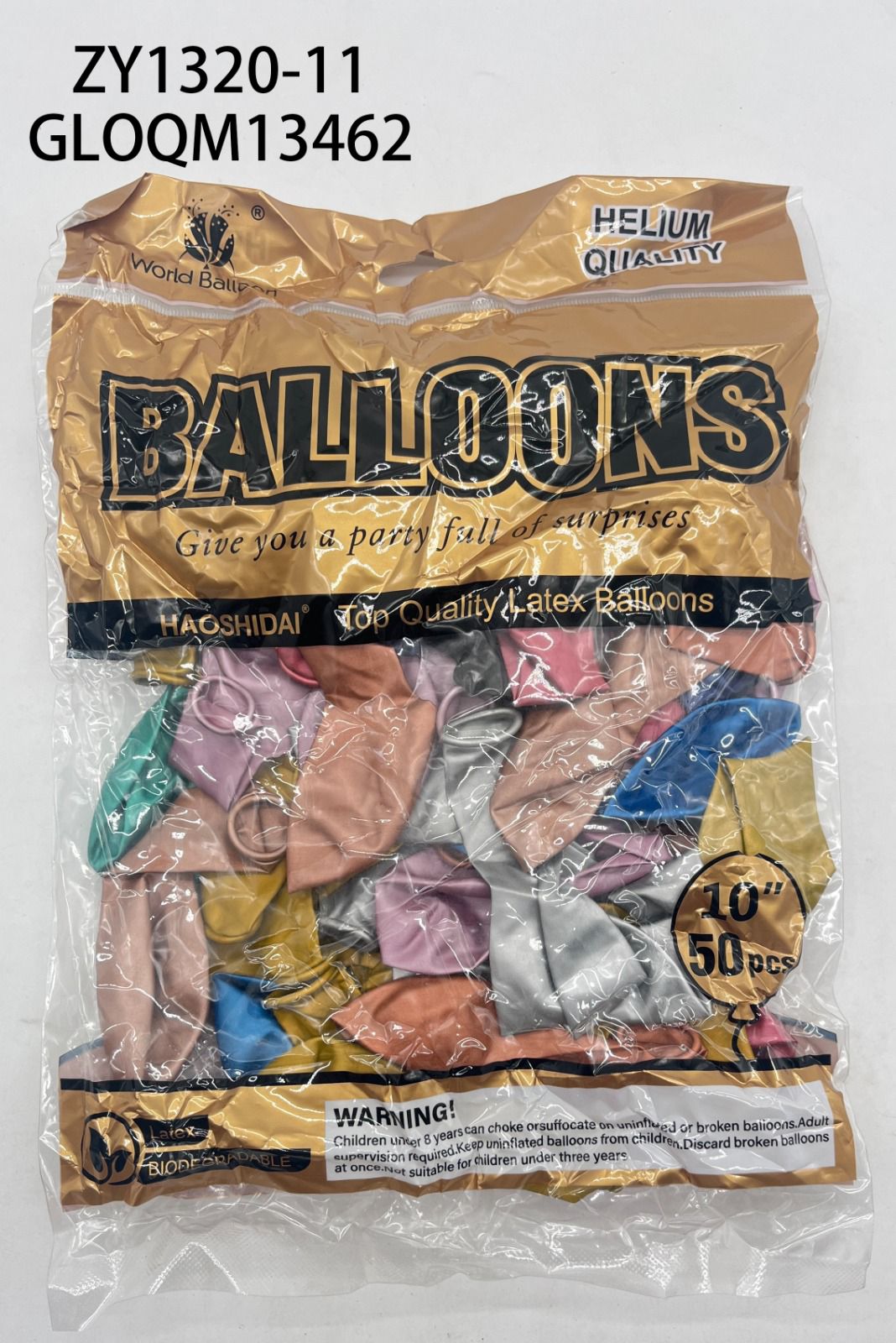 GLOBOS 50PCS P/CUMPLEANOS ZY1320-11-400